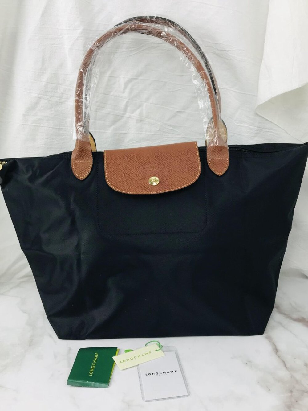 Longchamp Le Pliage Original Large Shoulder Nylon Bag Tote Black